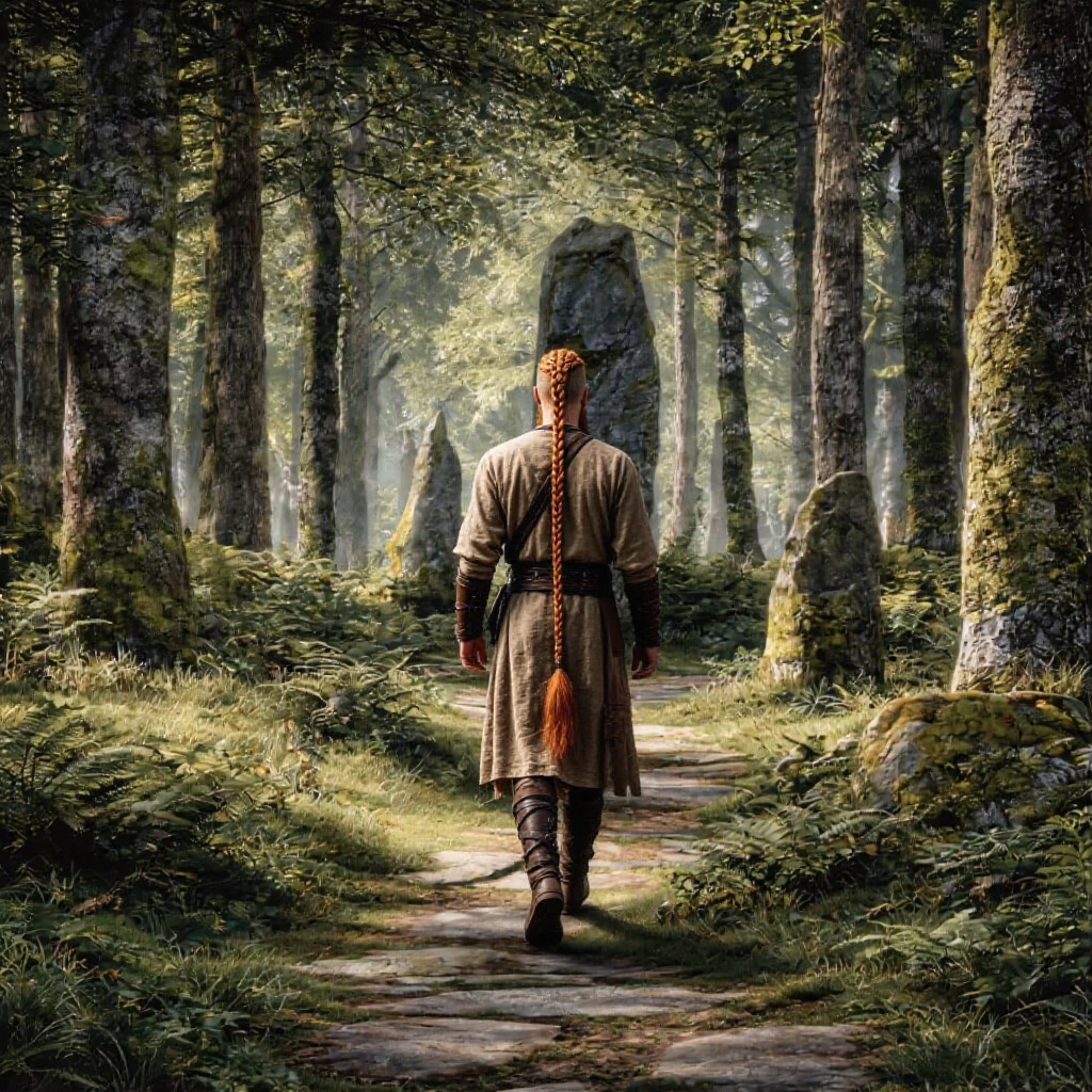 Ogham or ancient script stone